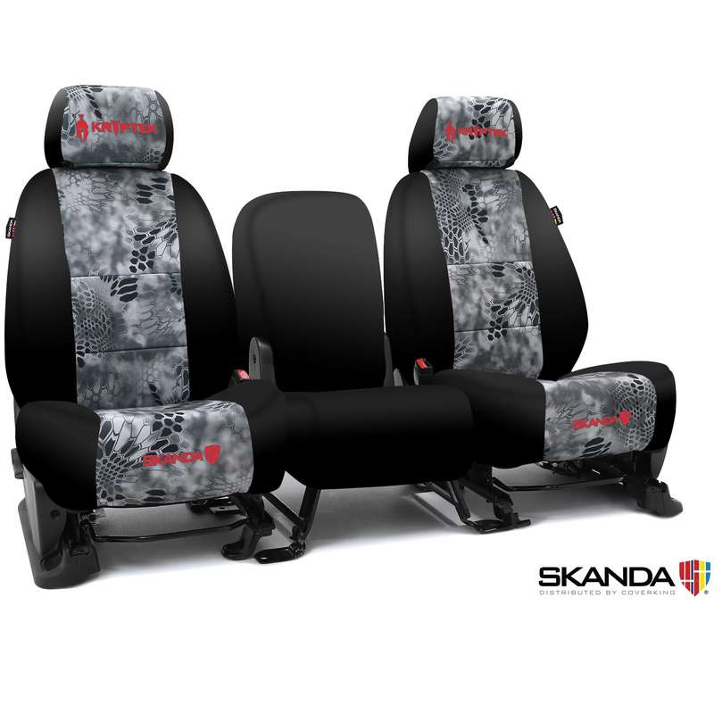 Custom Tactical Seat Cover Neosupreme Kryptek — Camo Raid With Black Sides