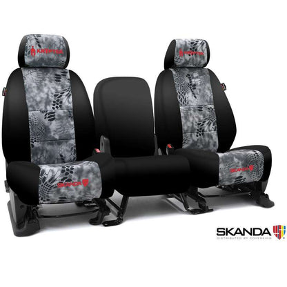 Custom Tactical Seat Cover Neosupreme Kryptek — Camo Raid With Black Sides