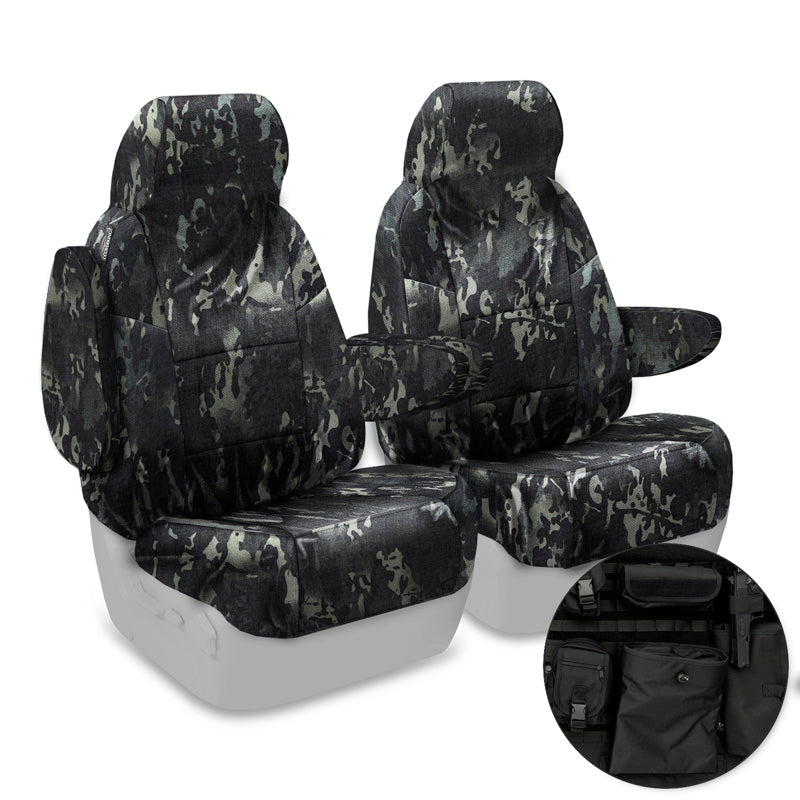 Custom Tactical Seat Cover Ballistic — Camo Multi-Cam Classic Black