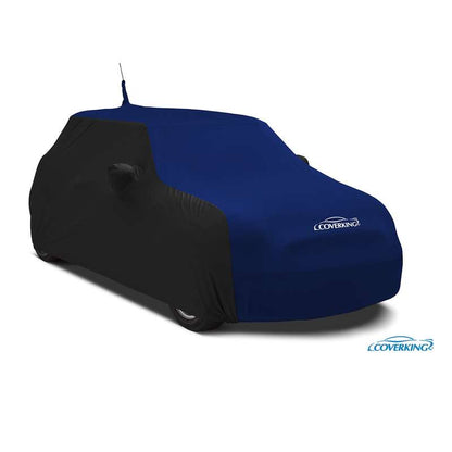 Custom Car Cover Satin Stretch 2-Tone — Blue with Black sides