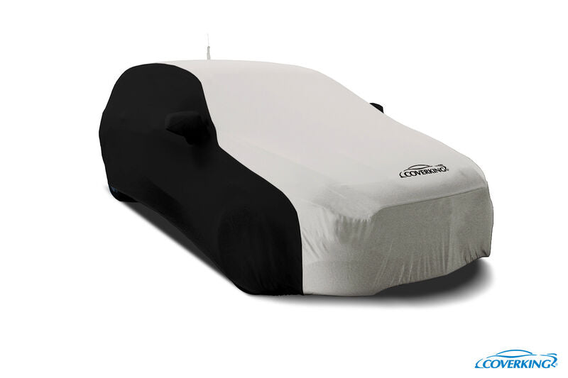 Custom Car Cover Satin Stretch 2-Tone — Gray with Black sides