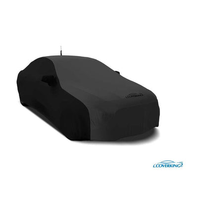 Custom Car Cover Satin Stretch 2-Tone — Gray with Black sides
