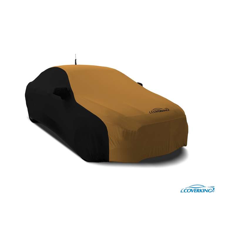 Custom Car Cover Satin Stretch 2-Tone — Gold with Black sides