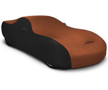 Custom Car Cover Satin Stretch 2-Tone — Orange with Black sides