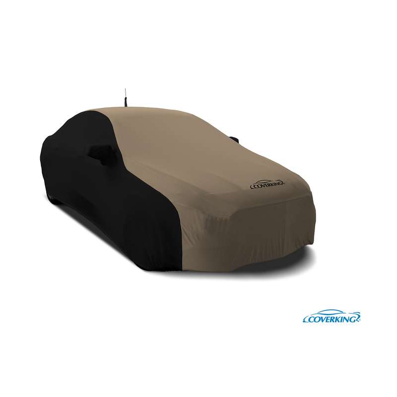 Custom Car Cover Satin Stretch 2-Tone — Tan with Black sides