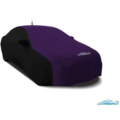 Custom Car Cover Satin Stretch 2-Tone — Purple with Black sides