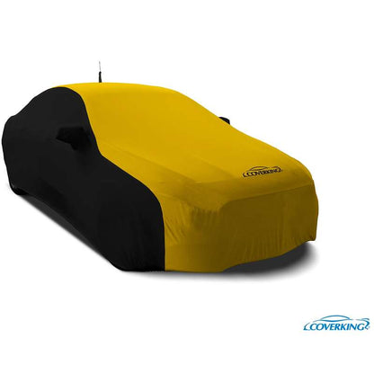 Custom Car Cover Satin Stretch 2-Tone — Yellow with Black sides