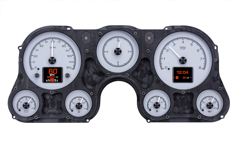 Dakota Digital Gauge Kit - HDX - Electric - Analog - Fuel Level / Oil Pressure / Speedometer / Tachometer / Voltmeter