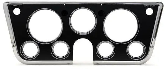 Dakota Digital Gauge Mounting Panel - RTX Series - OEM Style - Plastic - Black / Silver - GM Fullsize Truck 1967-72 -