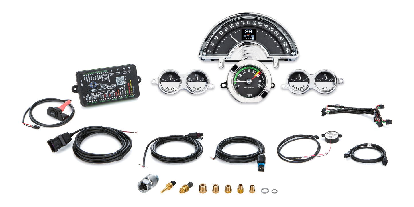Dakota Digital Gauge Kit - RTX Series - Analog - Fuel / Oil Pressure / Speedometer / Tachometer / Voltmeter / Water