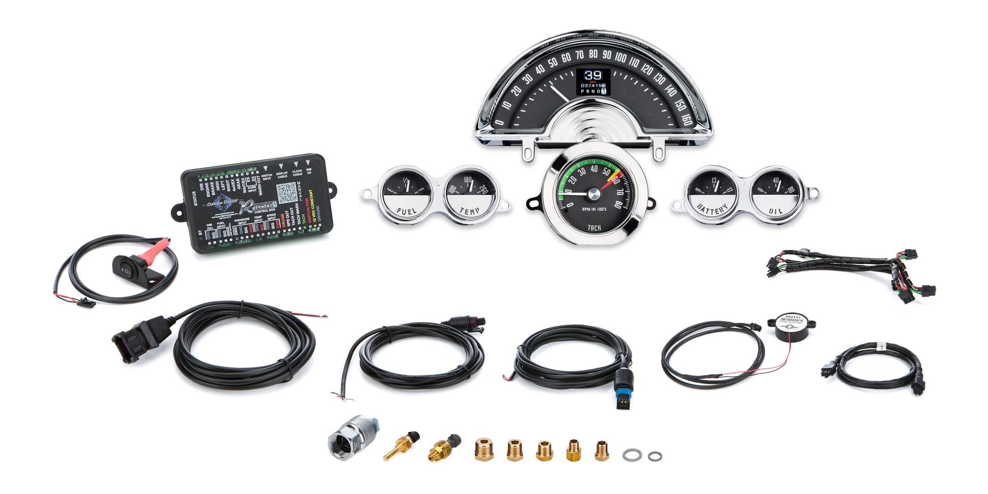Dakota Digital Gauge Kit - RTX Series - Analog - Fuel / Oil Pressure / Speedometer / Tachometer / Voltmeter / Water