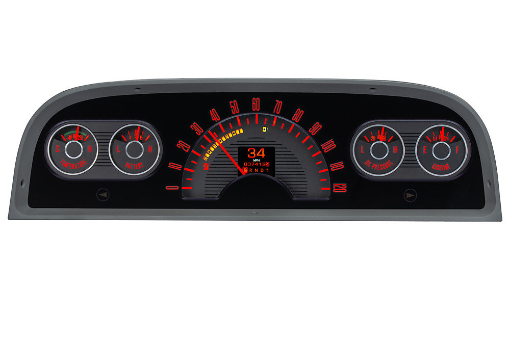 Dakota Digital Gauge Kit - RTX Series - Analog - Fuel Level / Oil Pressure / Speedometer / Tachometer / Voltmeter /