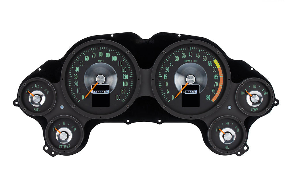 Dakota Digital Gauge Kit - RTX - Electric - Analog - Fuel Level / Oil Pressure / Speedometer / Tachometer / Voltmeter