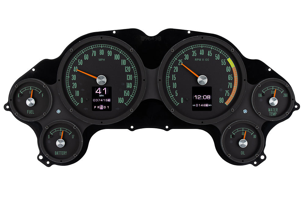 Dakota Digital Gauge Kit - RTX - Electric - Analog - Fuel Level / Oil Pressure / Speedometer / Tachometer / Voltmeter