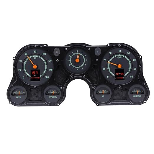 Dakota Digital Gauge Kit - RTX Series - Analog - Fuel / Oil Pressure / Speedometer / Tachometer / Voltmeter / Water