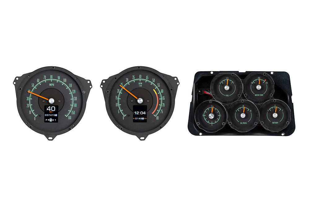 Dakota Digital Gauge Kit - RTX - Electric - Analog - Fuel Level / Oil Pressure / Speedometer / Tachometer / Voltmeter