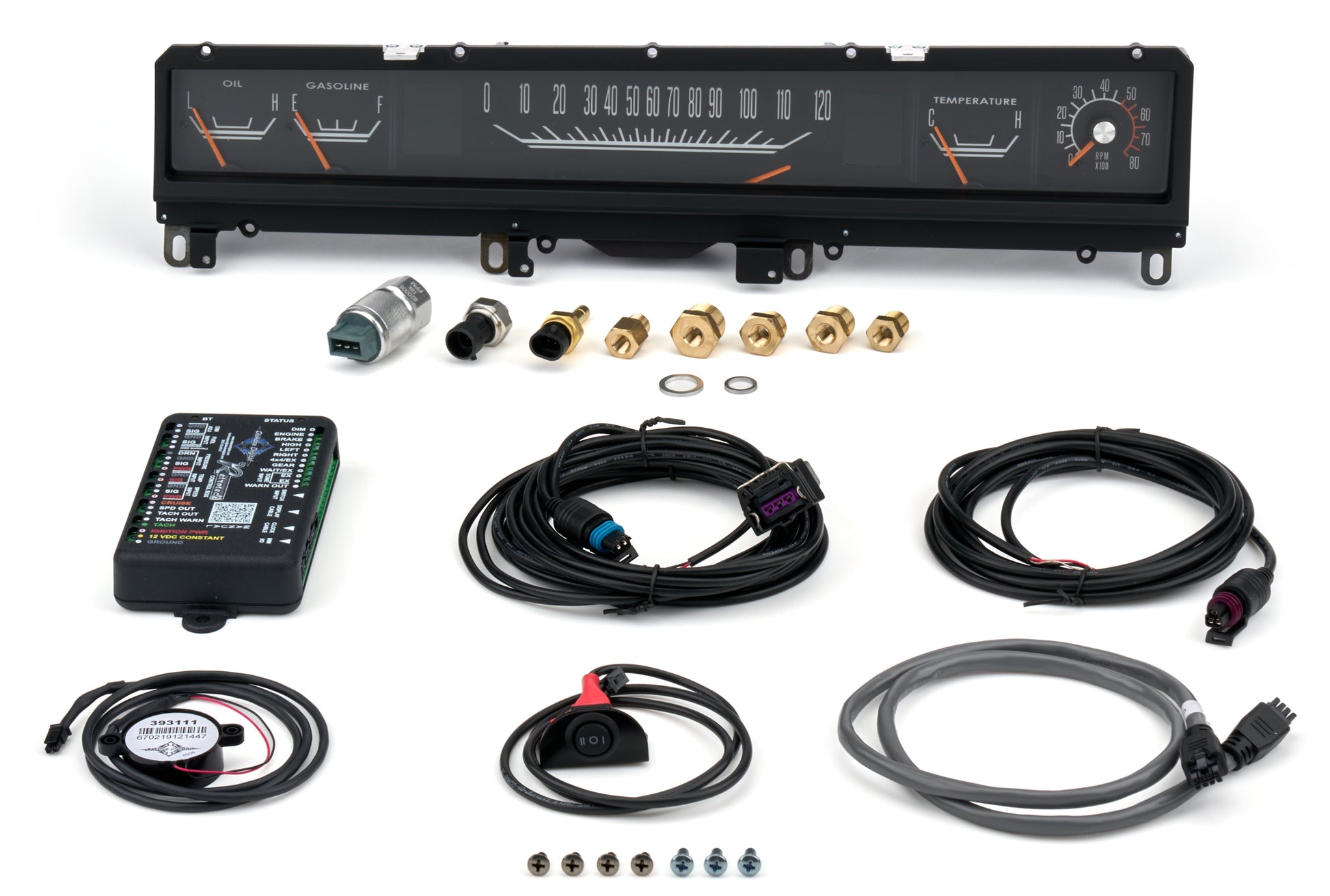Dakota Digital Gauge Kit - RTX Series - Analog - Fuel / Oil Pressure / Speedometer / Tachometer / Voltmeter / Water