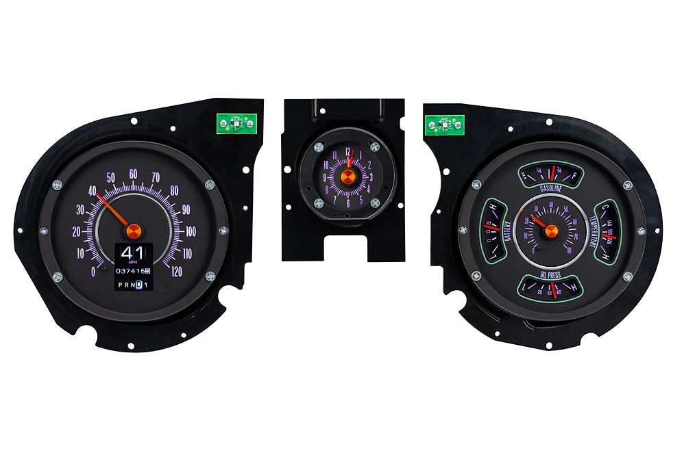 Dakota Digital Gauge Kit - RTX - Electric - Analog - Fuel Level / Oil Pressure / Speedometer / Tachometer / Voltmeter