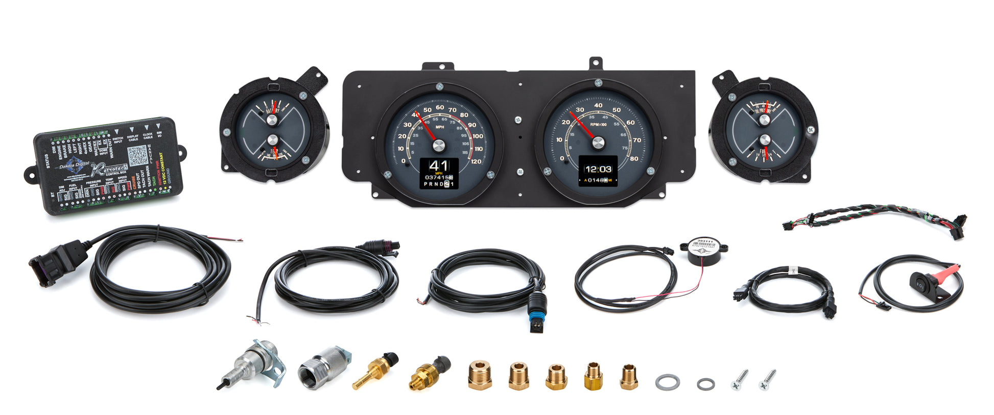 Dakota Digital Gauge Kit - RTX Series - Analog - Fuel / Oil Pressure / Speedometer / Tachometer / Voltmeter / Water
