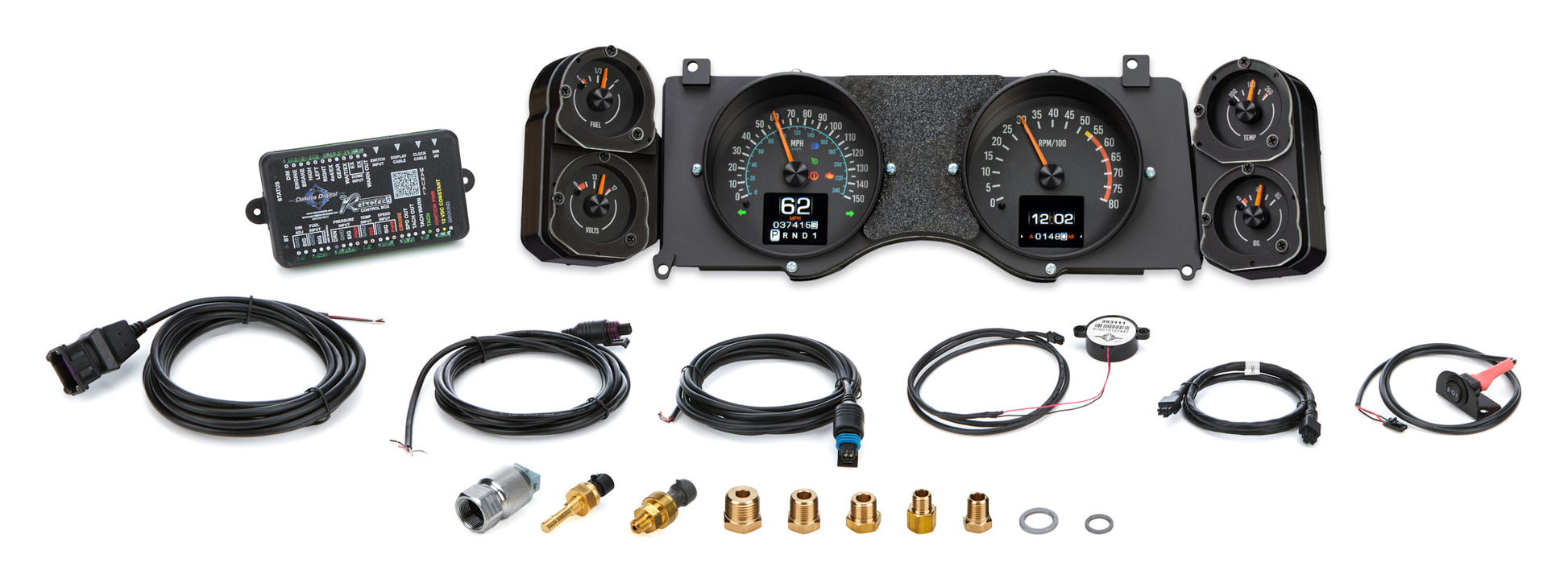 Dakota Digital Gauge Kit - RTX Series - Analog - Fuel / Oil Pressure / Speedometer / Tachometer / Voltmeter / Water