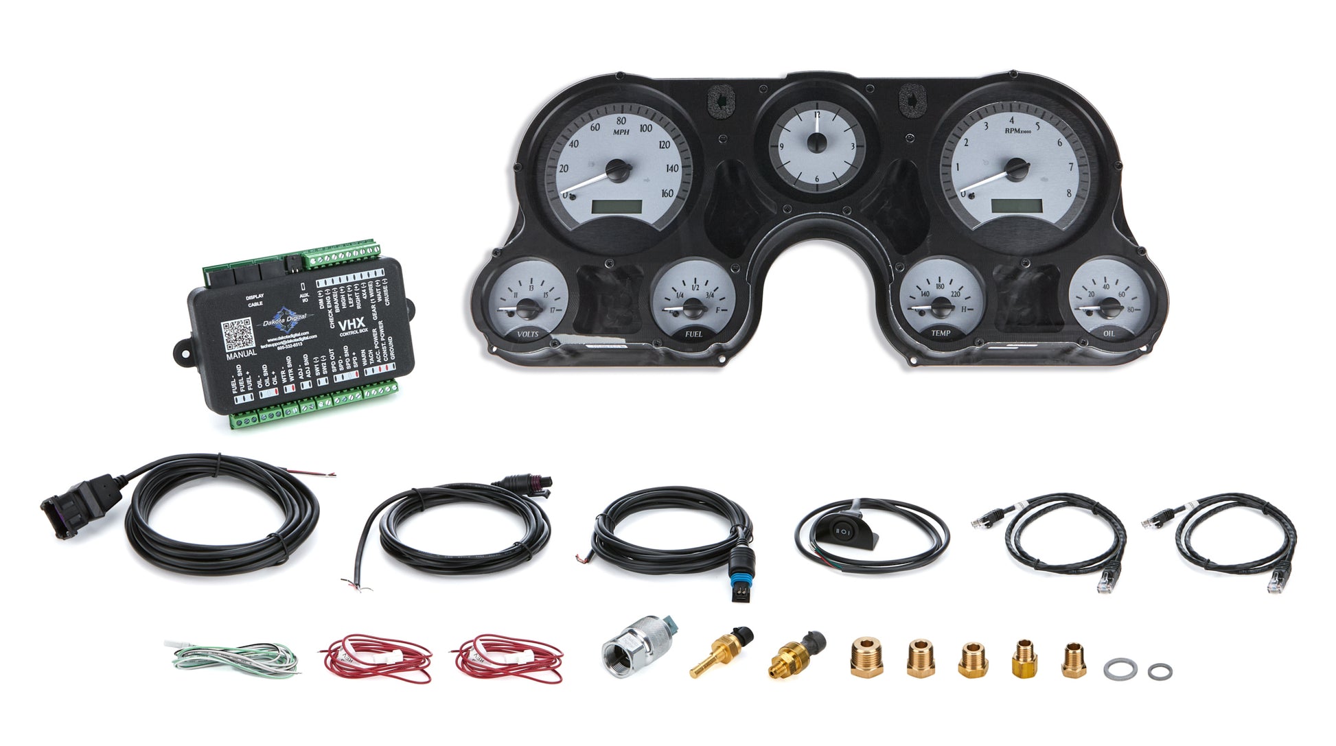 Dakota Digital Gauge Kit - VHX Series - Analog - Fuel / Oil Pressure / Speedometer / Tachometer / Voltmeter / Water