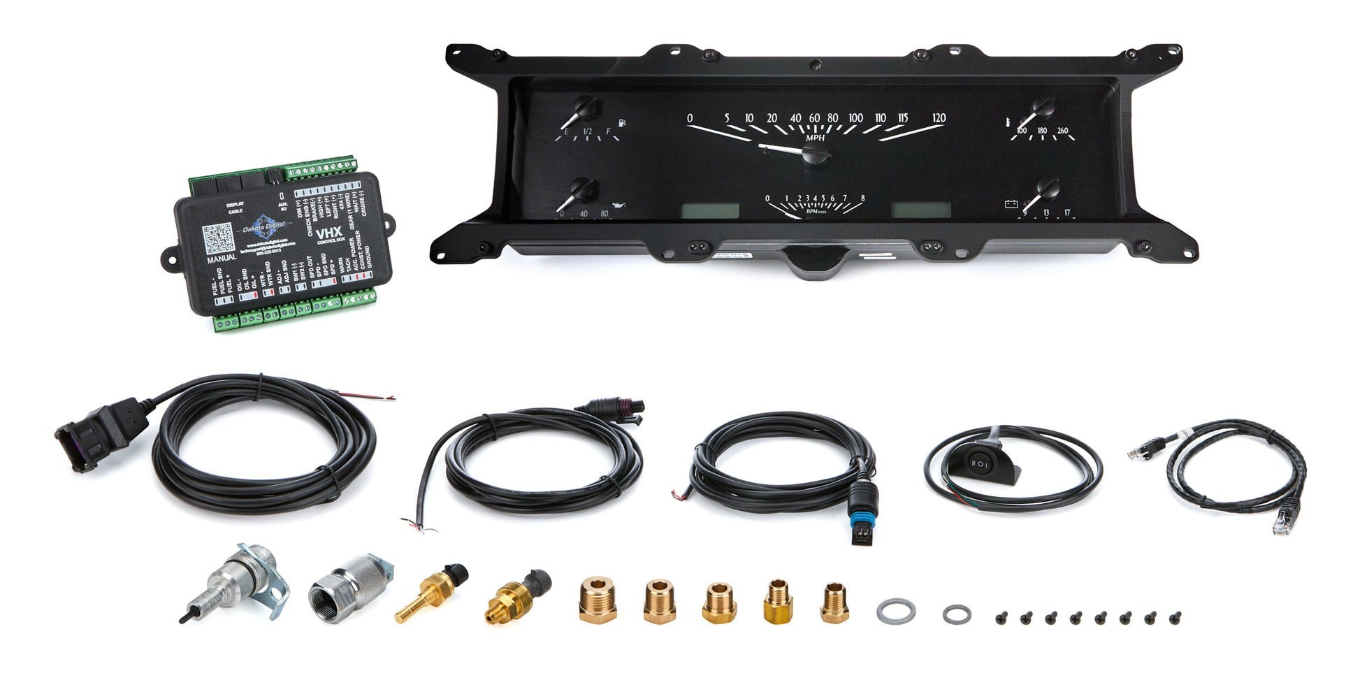 Dakota Digital Gauge Kit - VHX Series - Analog - Fuel / Oil Pressure / Speedometer / Tachometer / Voltmeter / Water