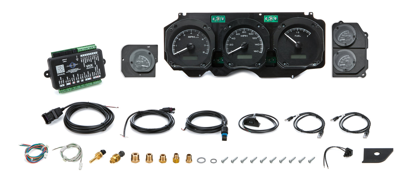 Dakota Digital Gauge Kit - VHX Series - Analog - Fuel / Oil Pressure / Speedometer / Tachometer / Voltmeter / Water