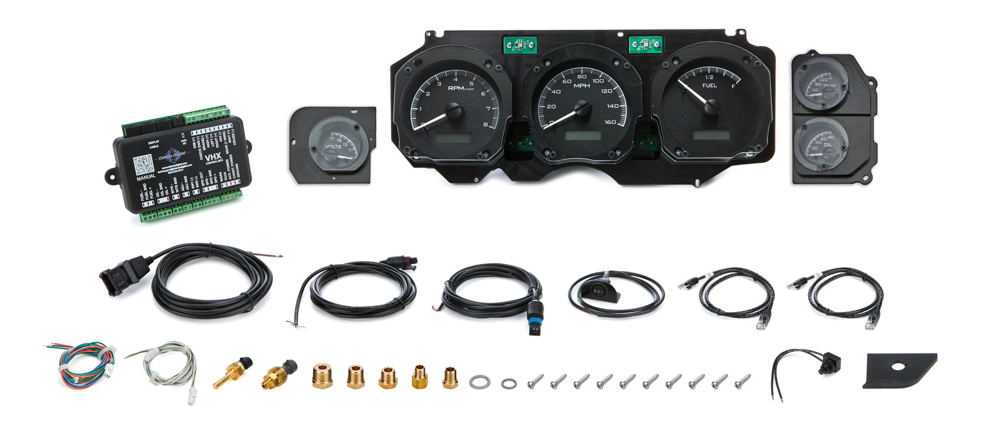 Dakota Digital Gauge Kit - VHX Series - Analog - Fuel / Oil Pressure / Speedometer / Tachometer / Voltmeter / Water