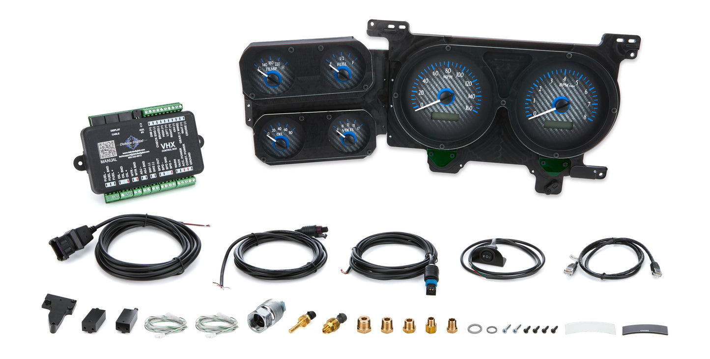 Dakota Digital Gauge Kit - VHX Series - Analog - Fuel / Oil Pressure / Speedometer / Tachometer / Voltmeter / Water