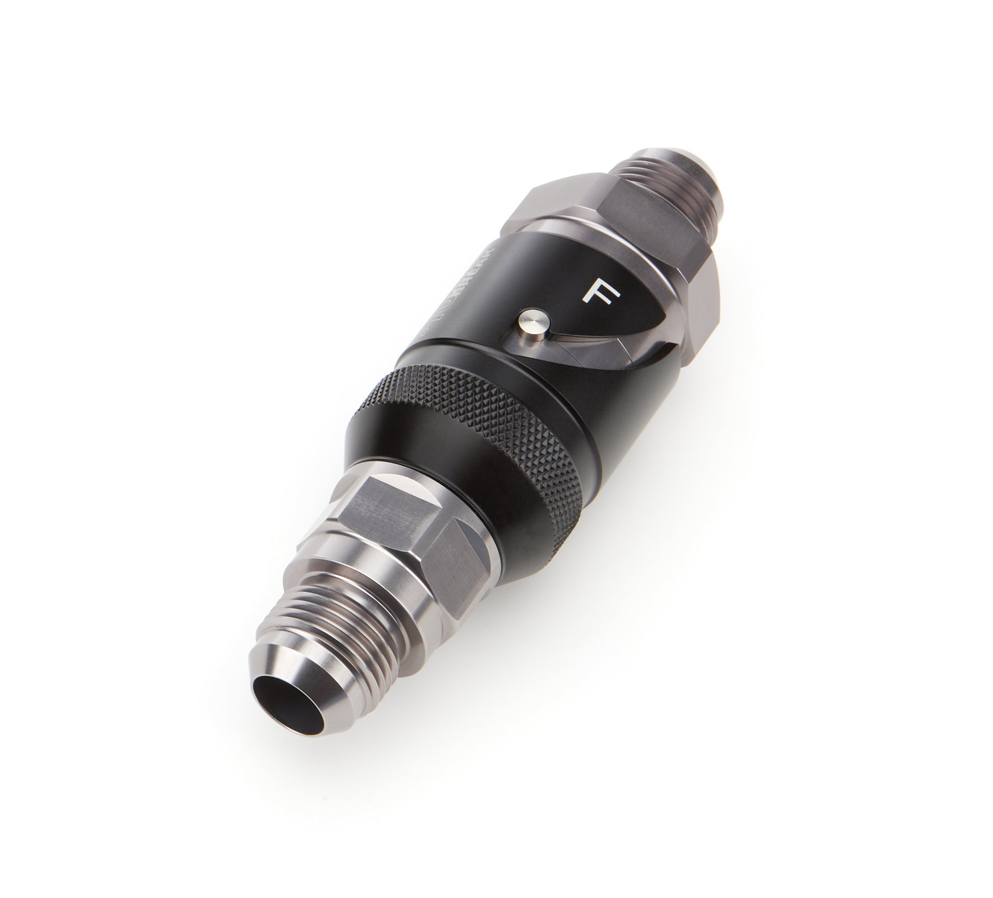 Deatschwerks Fitting - Quick Disconnect - Both Halves to 10 AN Male - Aluminum - Black / Silver Anodized - Kit