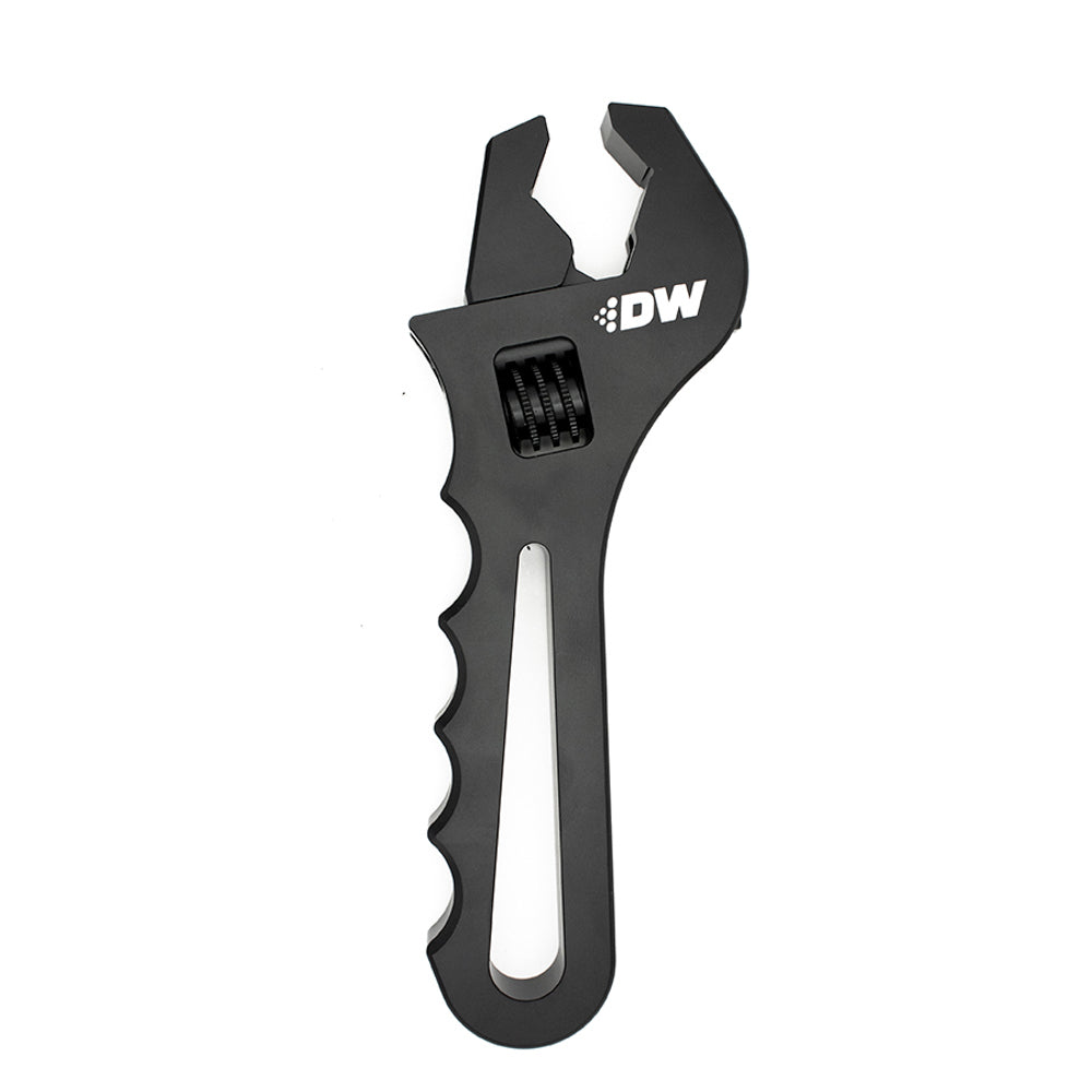 Deatschwerks Adjustable AN Wrench - Single End - 3 AN to 12 AN - Aluminum - Black Anodized - Each