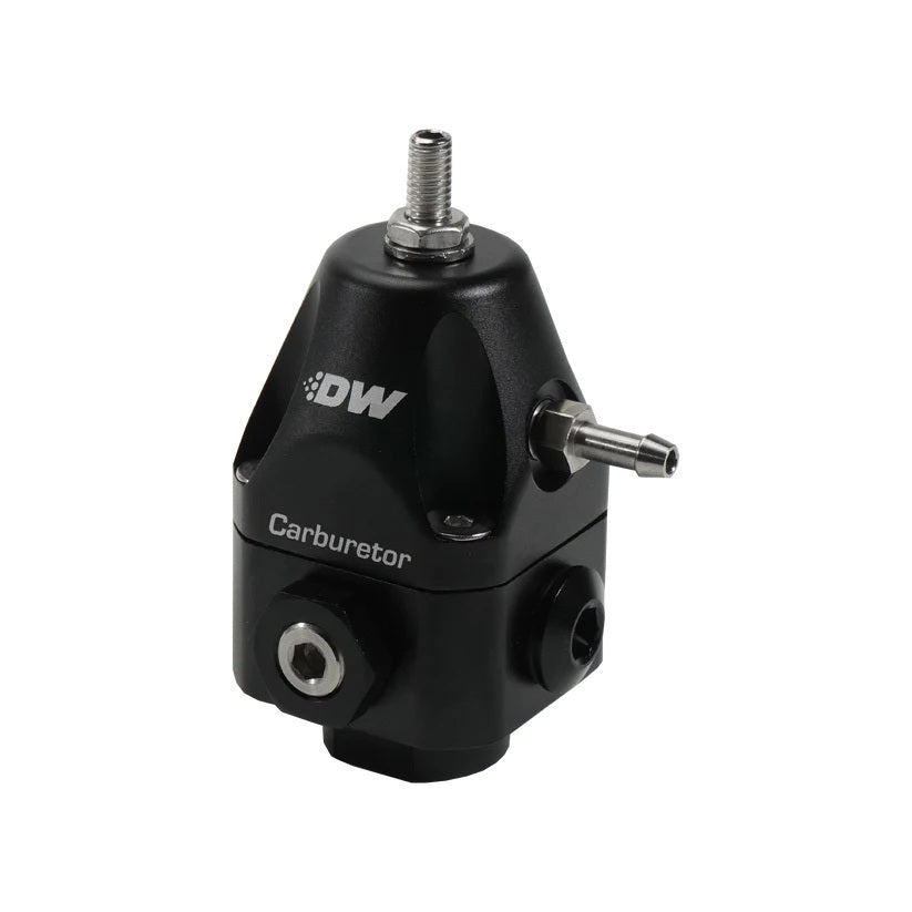 Deatschwerks Fuel Pressure Regulator - 3 to 10 PSI - In-Line - 6 AN Female O-Ring Inlets / Outlet / Return - 1/8 in