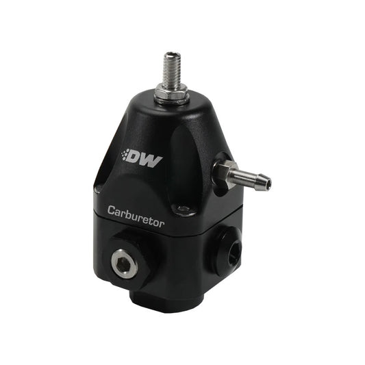 Deatschwerks Fuel Pressure Regulator - 3 to 10 PSI - In-Line - 6 AN Female O-Ring Inlets / Outlet / Return - 1/8 in