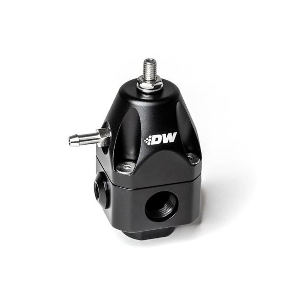 Deatschwerks Fuel Pressure Regulator - 30 to 120 psi - In-Line - 6 AN Female O-Ring Inlet - 6 AN Female O-Ring Outlet