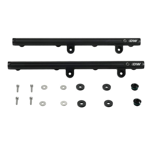 Deatschwerks Fuel Rail - Fittings / Spacers / Hardware - Aluminum - Black Anodized - Mopar Gen III Hemi 2005-23 - Pair
