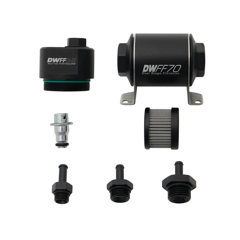Deatschwerks Fuel Pressure Regulator - 58 PSI - In-Line - 8 AN Female O-Ring Inlet - 10 AN Female O-Ring Outlet - 6 AN