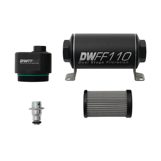 Deatschwerks Fuel Pressure Regulator - 58 PSI - In-Line - 8 AN Female O-Ring Inlet - 10 AN Female O-Ring Outlet - 6 AN