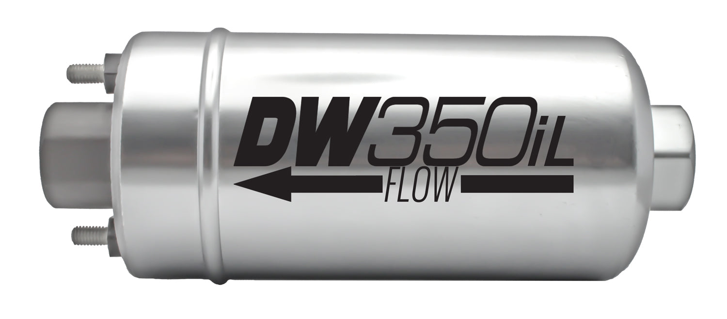 Deatschwerks Fuel Pump - DW350iL - Electric - In-Line - 350 lph - 8 AN Female O-Ring Inlet / Outlet - Install Kit -