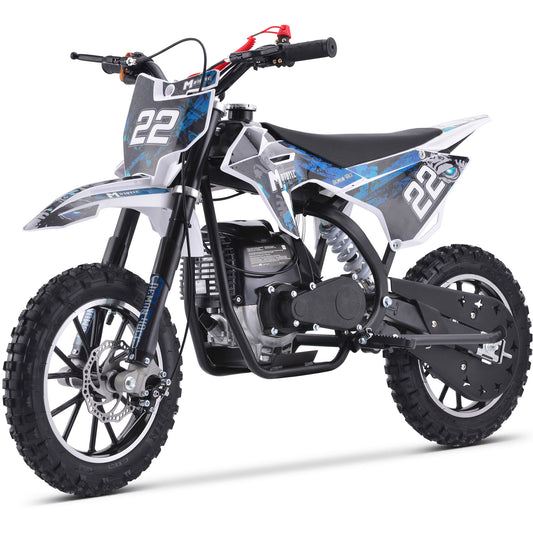 MotoTec Demon 40cc 4-Stroke Kids Gas Dirt Bike Blue - view 2