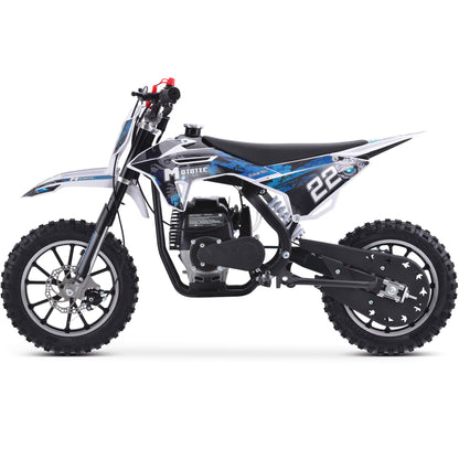 MotoTec Demon 40cc 4-Stroke Kids Gas Dirt Bike Blue - view 3