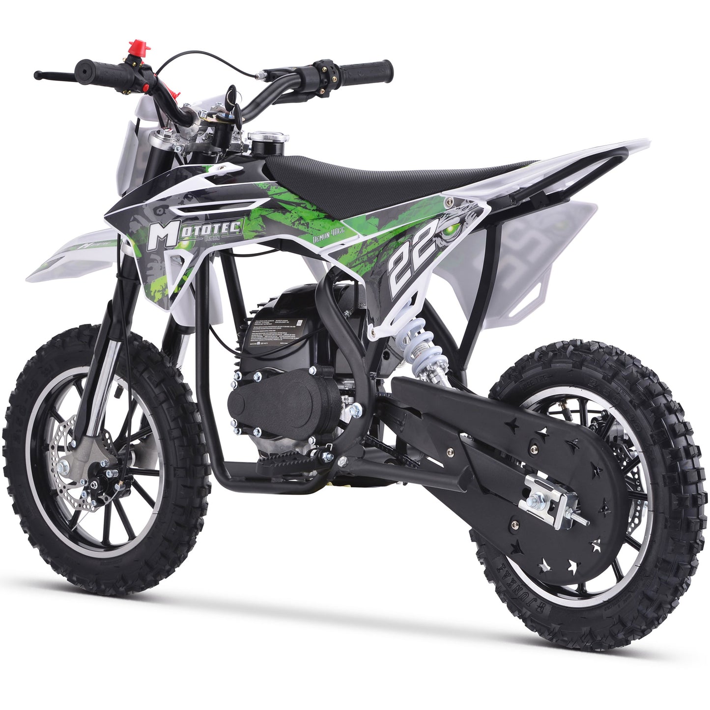 MotoTec Demon 40cc 4-Stroke Kids Gas Dirt Bike Green - view 6