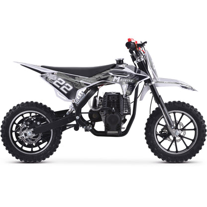 MotoTec Demon 40cc 4-Stroke Kids Gas Dirt Bike White - view 4