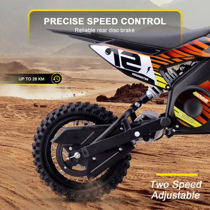 MotoTec 36V 1000W (HP112E) Electric Dirt Bike Orange - view 4
