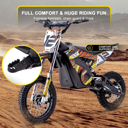 MotoTec 36V 1000W (HP112E) Electric Dirt Bike Orange - view 5