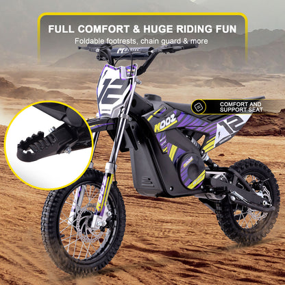 MotoTec 36V 1000W (HP112E) Electric Dirt Bike Purple - view 5