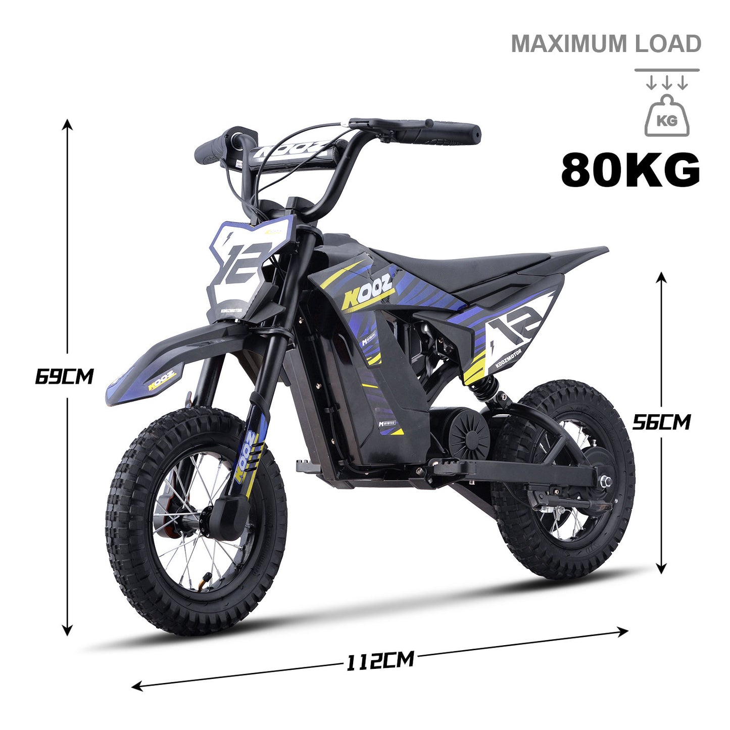 MotoTec 36V 300W (HP122E) Electric Dirt Bike Blue - view 7