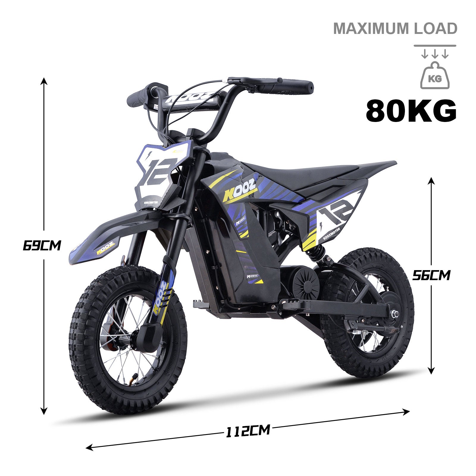 MotoTec 36V 300W (HP122E) Electric Dirt Bike Blue - view 7