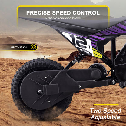 MotoTec 36V 300W (HP122E) Electric Dirt Bike Purple - view 4