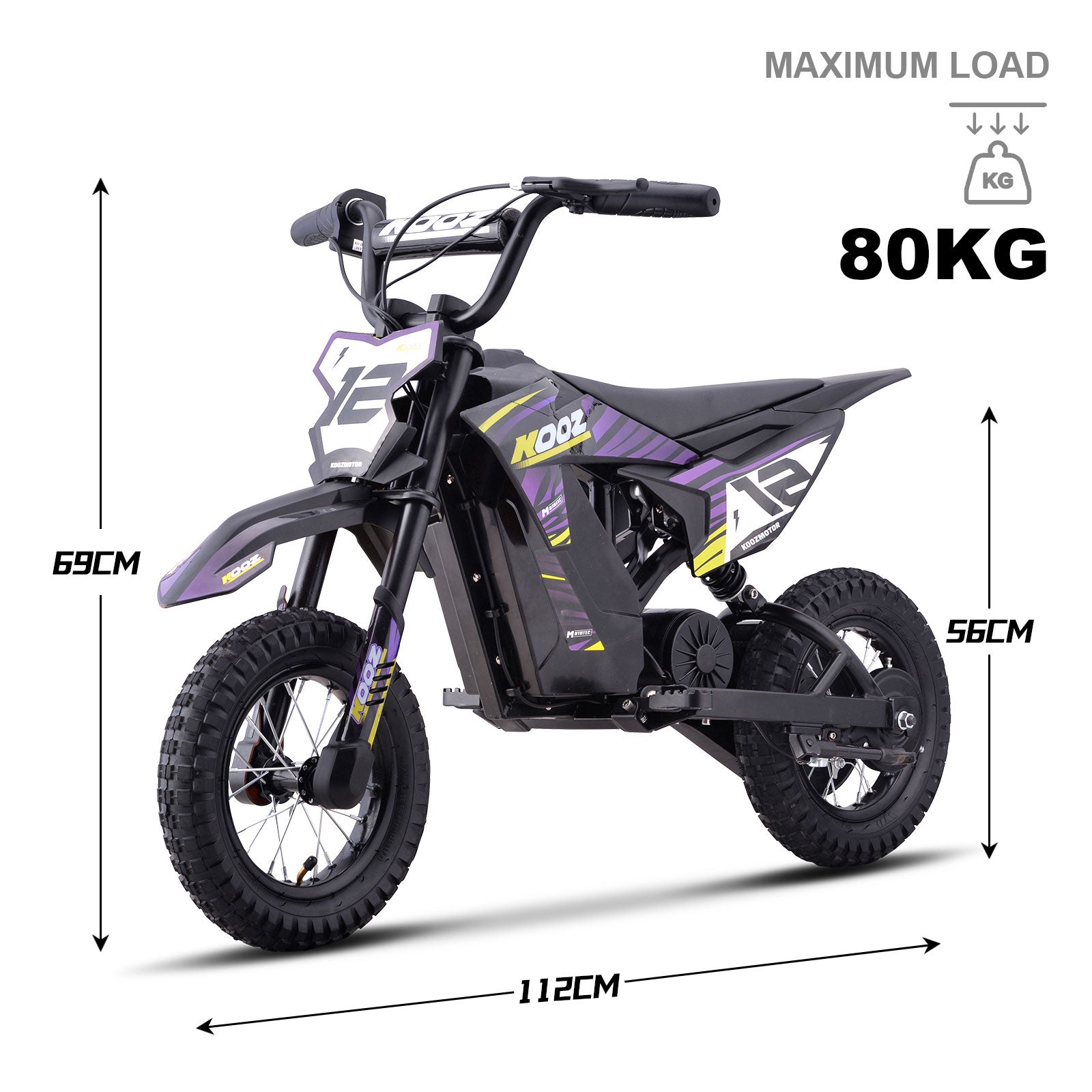 MotoTec 36V 300W (HP122E) Electric Dirt Bike Purple - view 7
