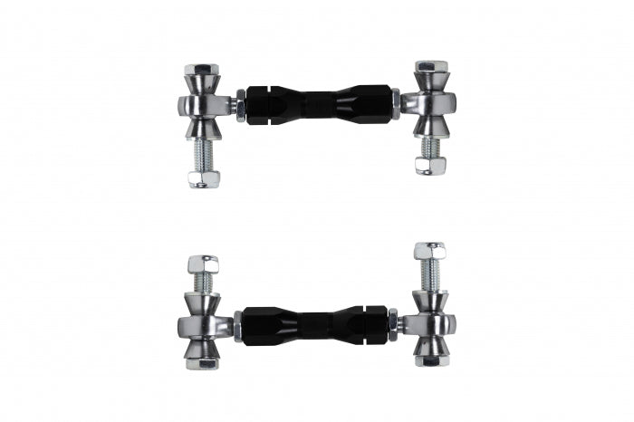 Eibach End Link - Front - Adjustable - Aluminum / Chromoly - Black Anodized / Zinc Oxide - Tesla Model 3 2017-19 - Pair